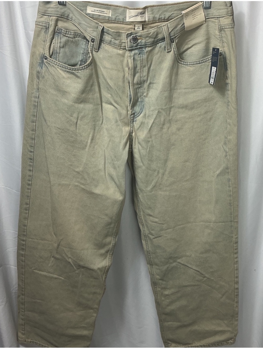 Universal Thread 90s Baggy Jeans Women’s 14 Mid Rise Wide Leg Light Wash NWT